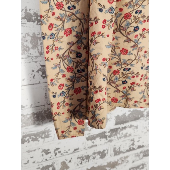 House Of‎ Harlow Peasant Top Womens Size Large Floral Beige Ruffle Neckline - Picture 4 of 16